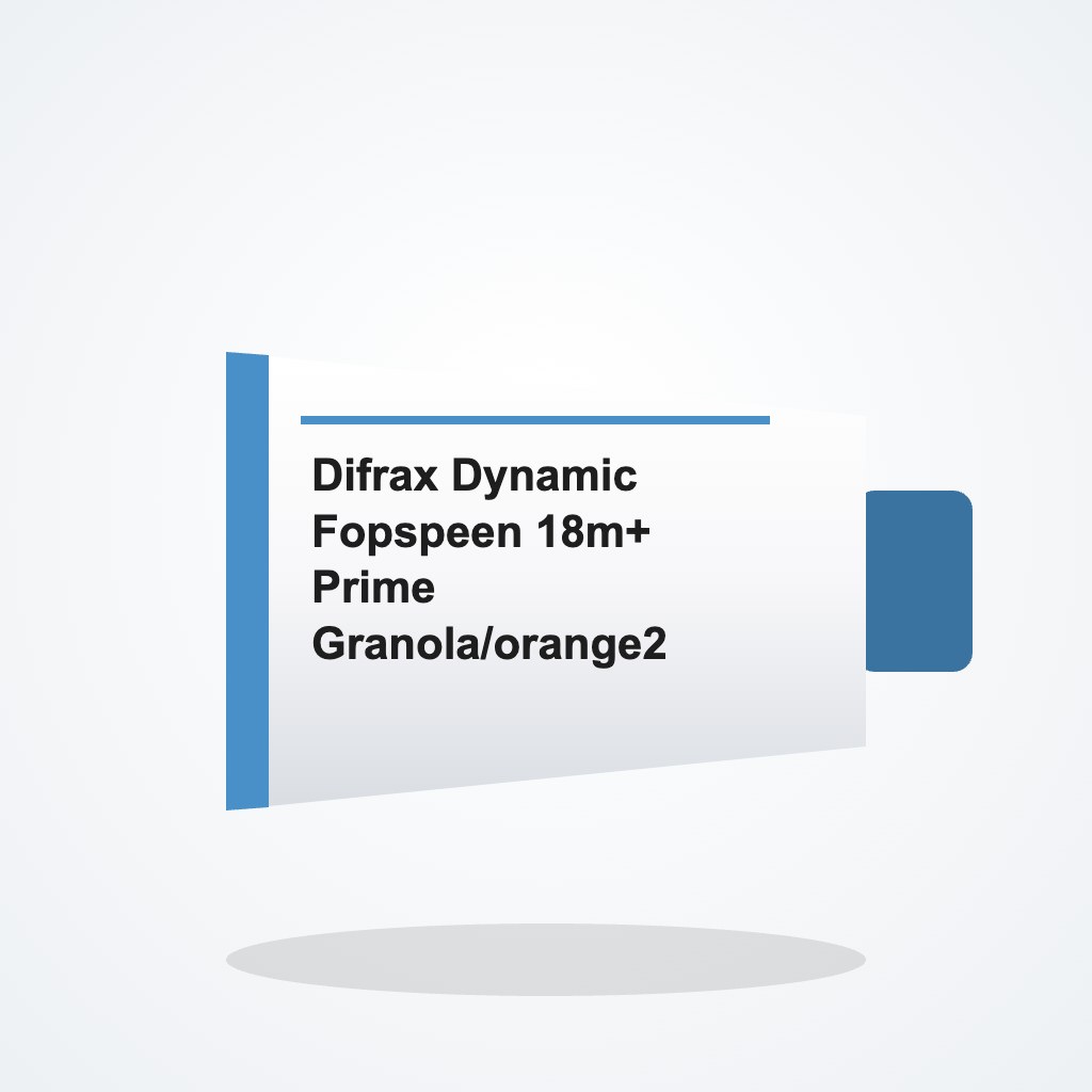 [4853826] Difrax Dynamic Fopspeen 18m+ Prime Granola/orange2